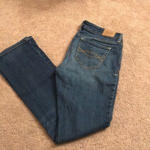 Abercrombie & Fitch blue jeans.